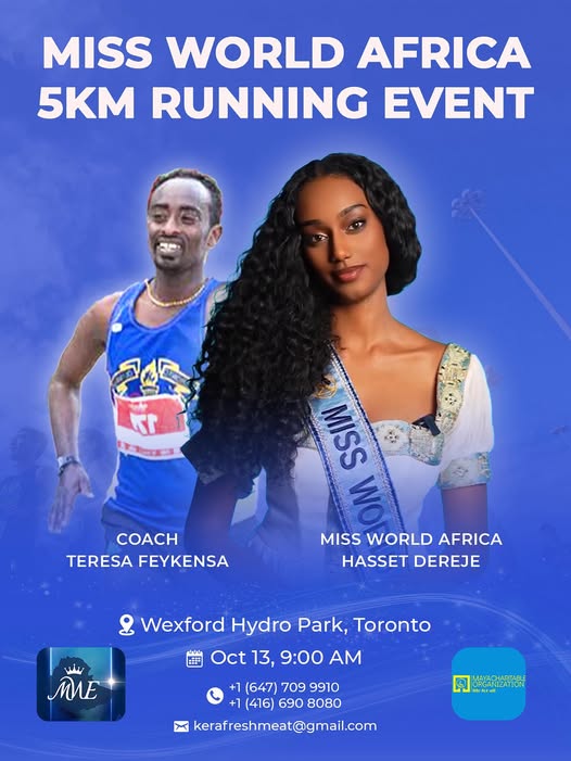Miss World Africa 5KM Run participants in Toronto charity run