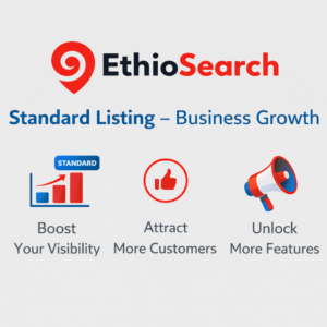 EthioSearch standard listing package helping businesses boost visibility and attract more customers