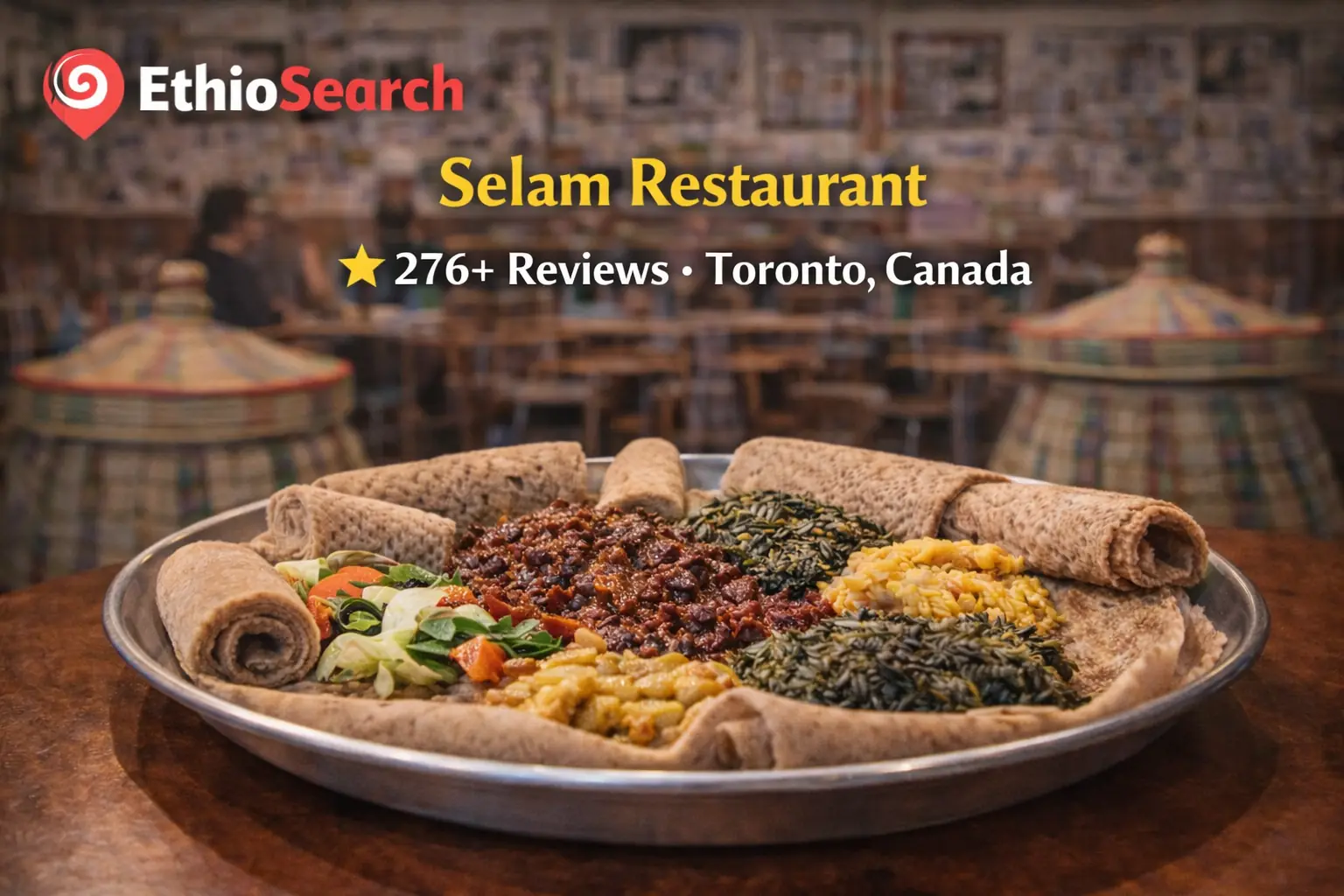 2026 Guide 10 Top Habesha Restaurants in Toronto 9 Traditional injera platter at Selam Restaurant in Toronto with 276+ reviews