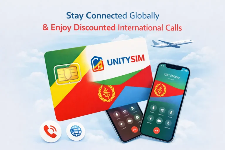 UnitySIM Card providing affordable international calls and global connectivity for travelers and immigrants